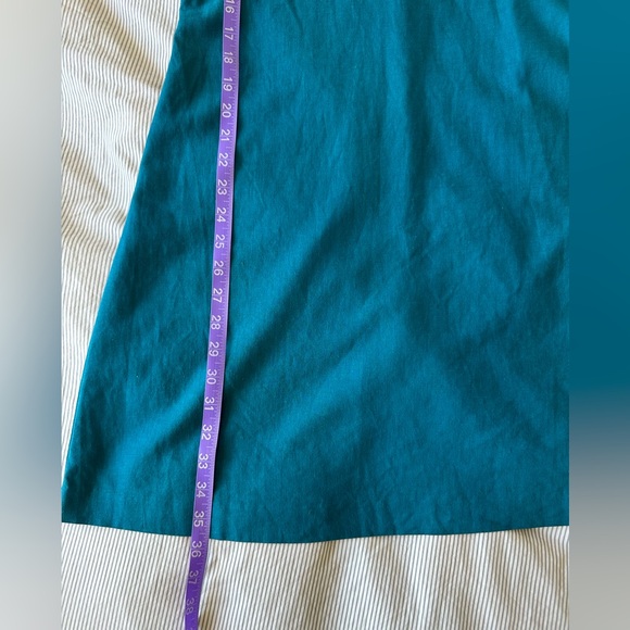 Loeffler Randall Ruffle Neck Linen Blend Dress - Size 8 - Picture 8 of 11